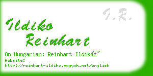 ildiko reinhart business card